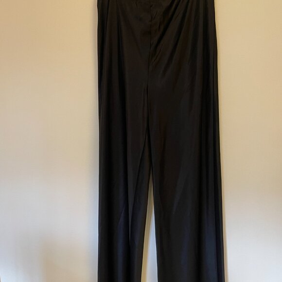 Reformation Gale Satin Mid Rise Bias Pant, Black, NWT, Size XL - Picture 3 of 7
